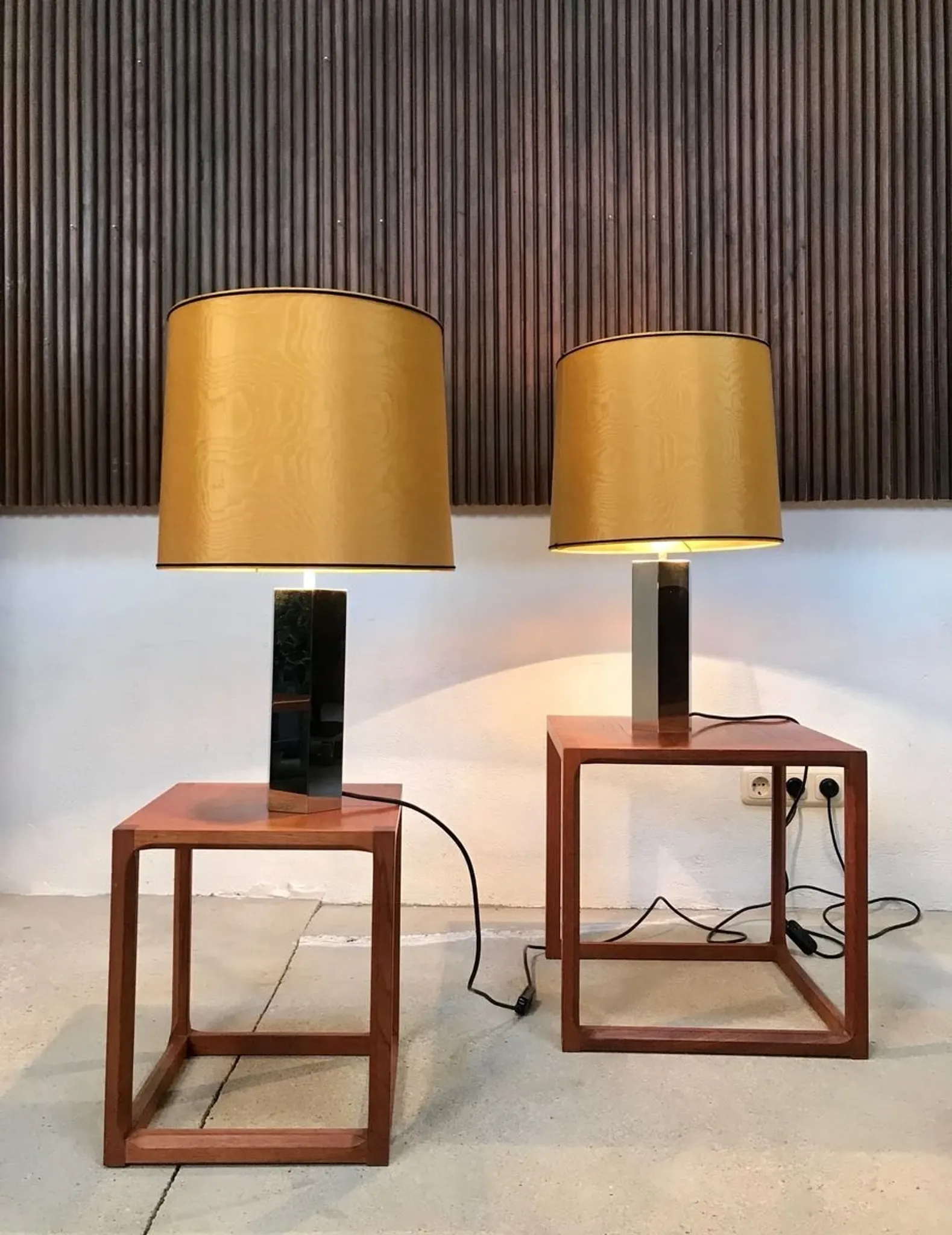 Sculptural Chromed Table Lamps by Ingo Maurer for Design M, 1960s, Set of 2