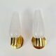 Mid-Century Swedish Wall Lamps in Brass and Glass, 1970, Set of 2