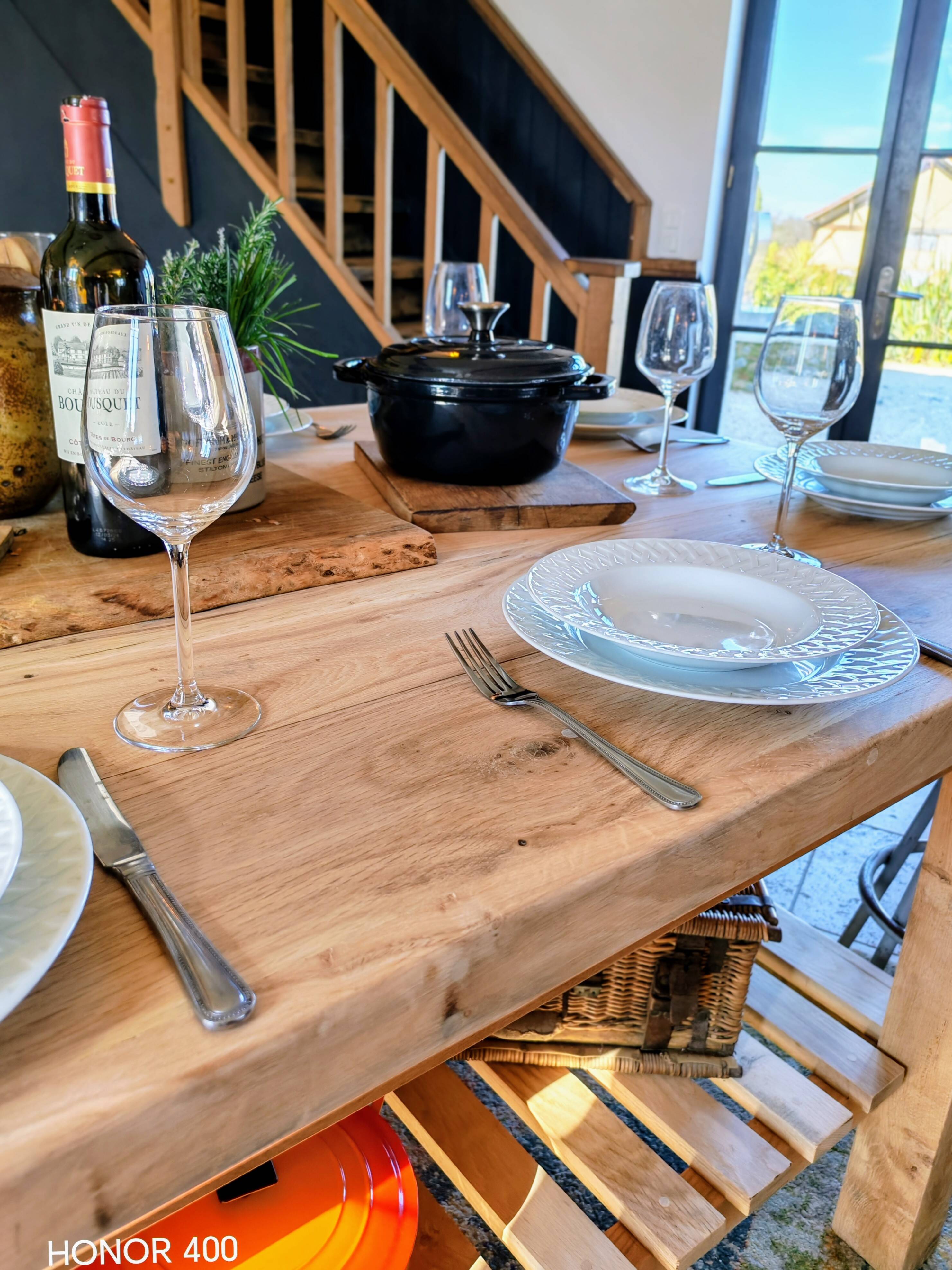 XXL solid oak kitchen island/worktop 180 x 105