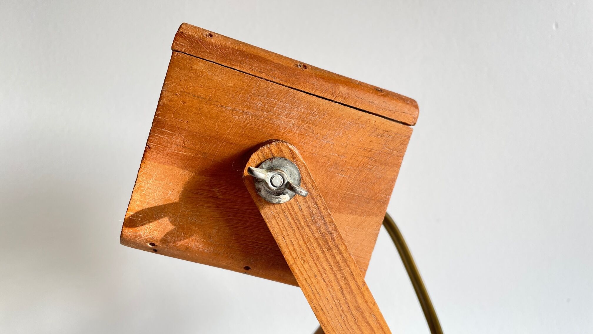 Articulated wooden lamp 70s/80s