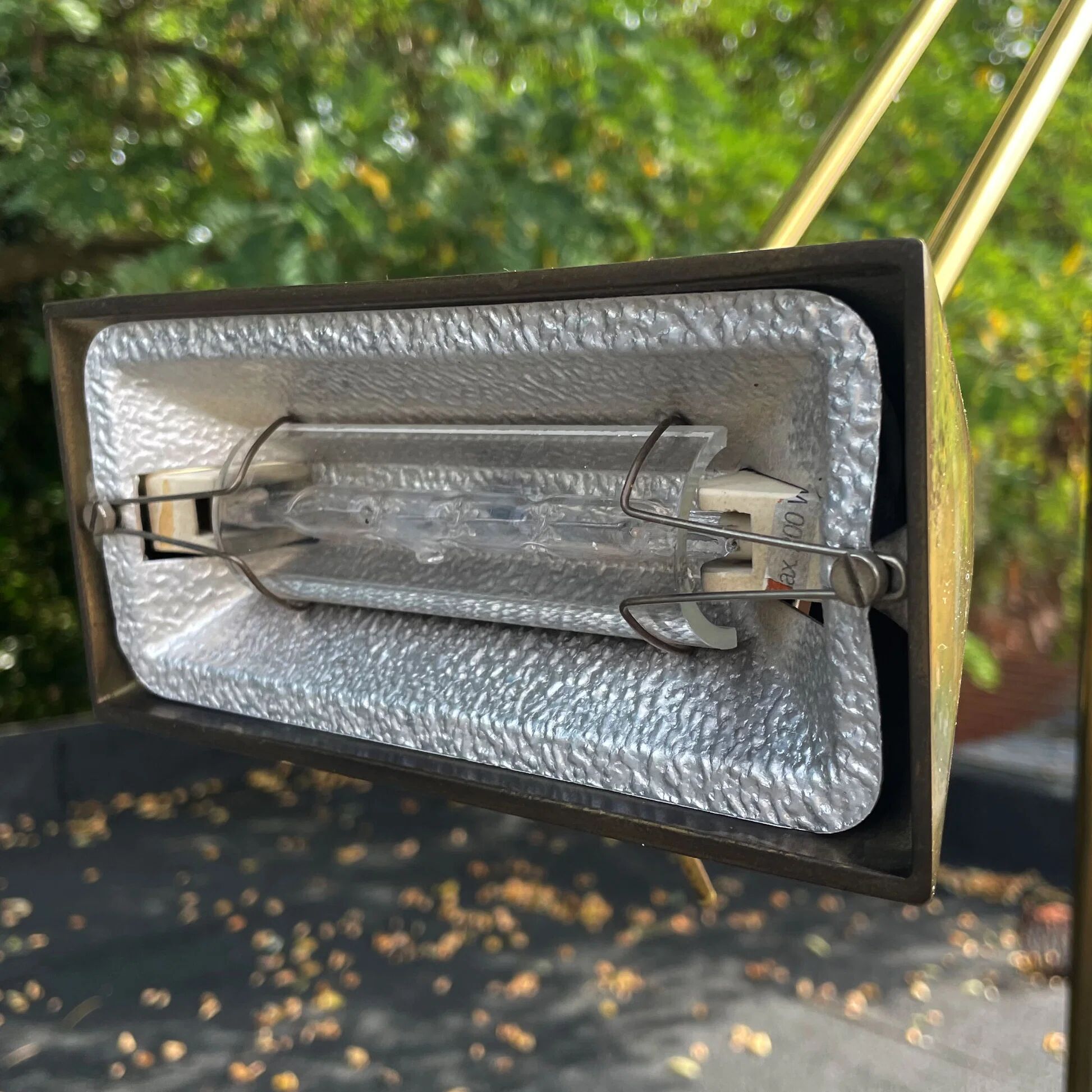 Lampe de sol en laiton vintage réglable avec variateur