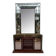 Luigi Brusotti Mid-Century Modern Italian Bar Cabinet with Decorated Mirror