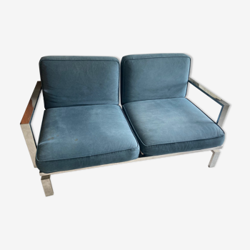 Canapé vintage moderniste base chrome