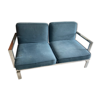 Vintage modernist sofa base chrome
