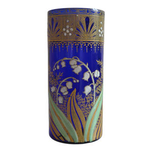 vase Legras art nouveau - verre bleu