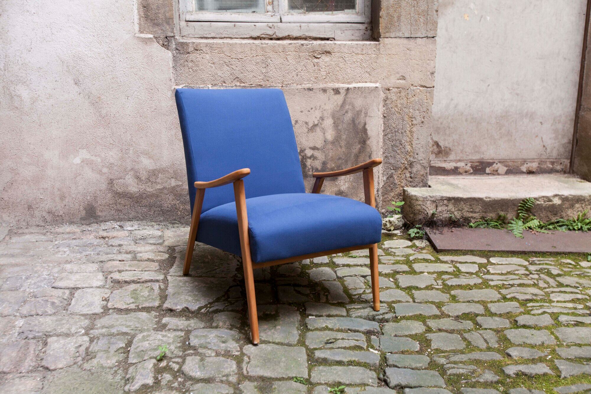 Pair of Scandinavian armchairs from the 60s new fabrics and foam