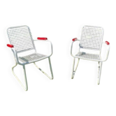 Vintage chair in steel wire on sled base, 1970s