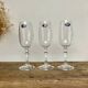 5 small Bohemian crystal flutes