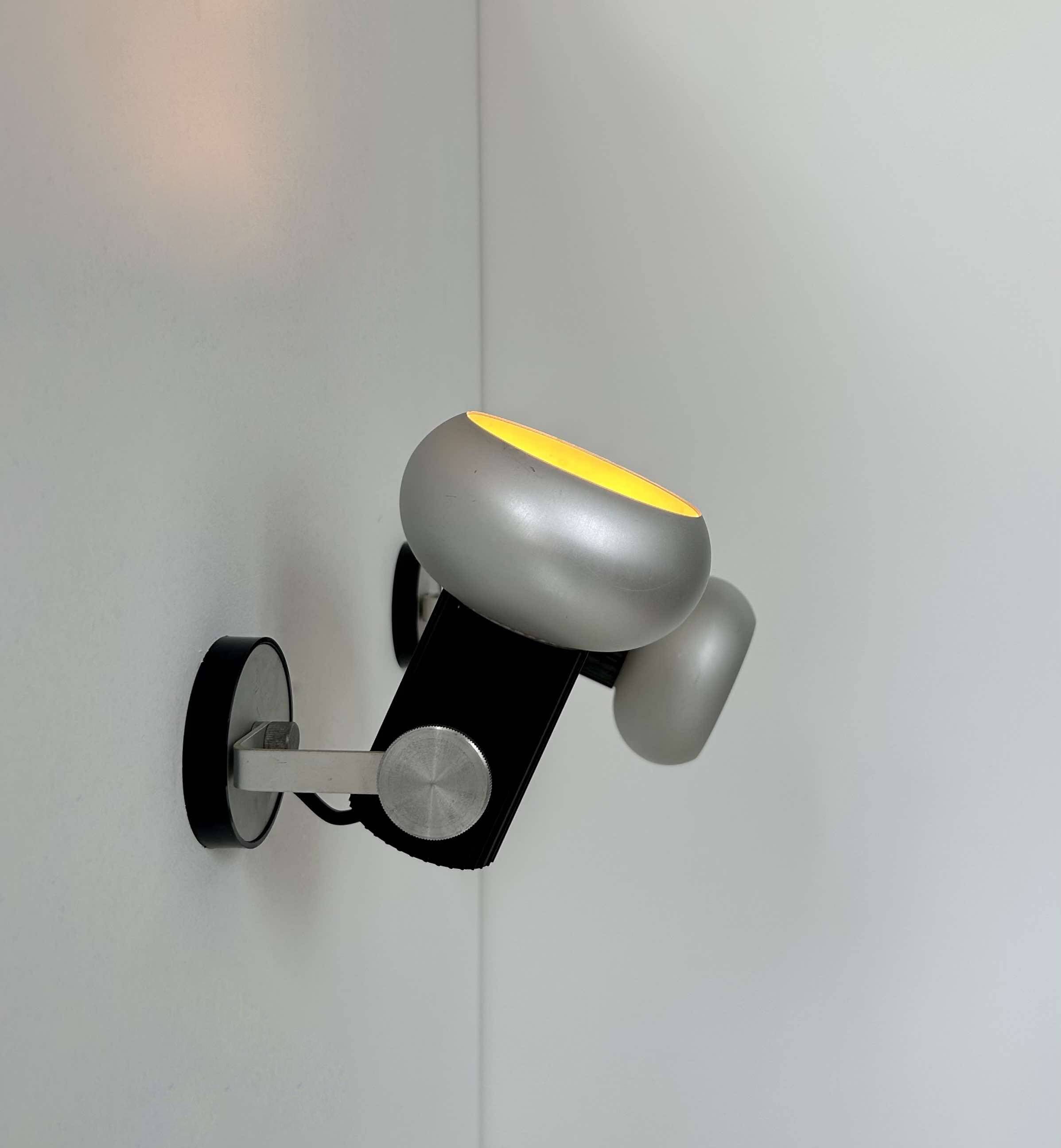 Pair of vintage adjustable wall lights, France 1970