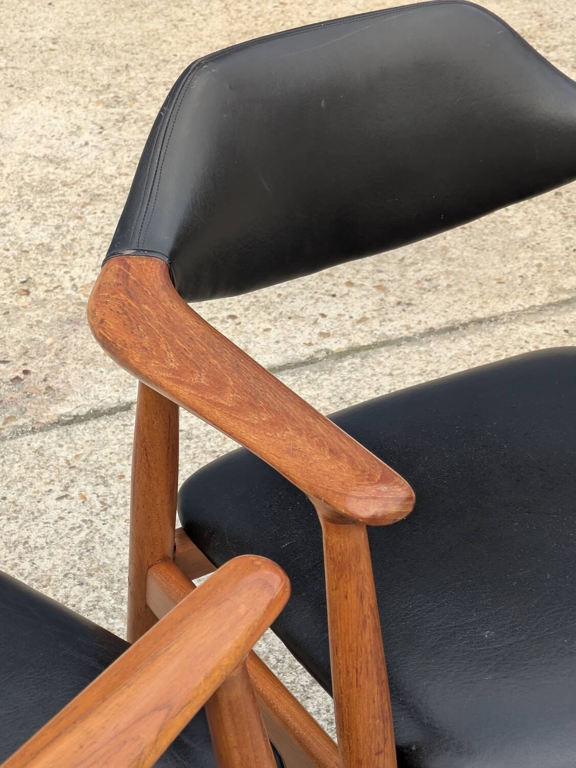 Pair of vintage Scandinavian teak chairs/armchairs - Kai Kristiansen style