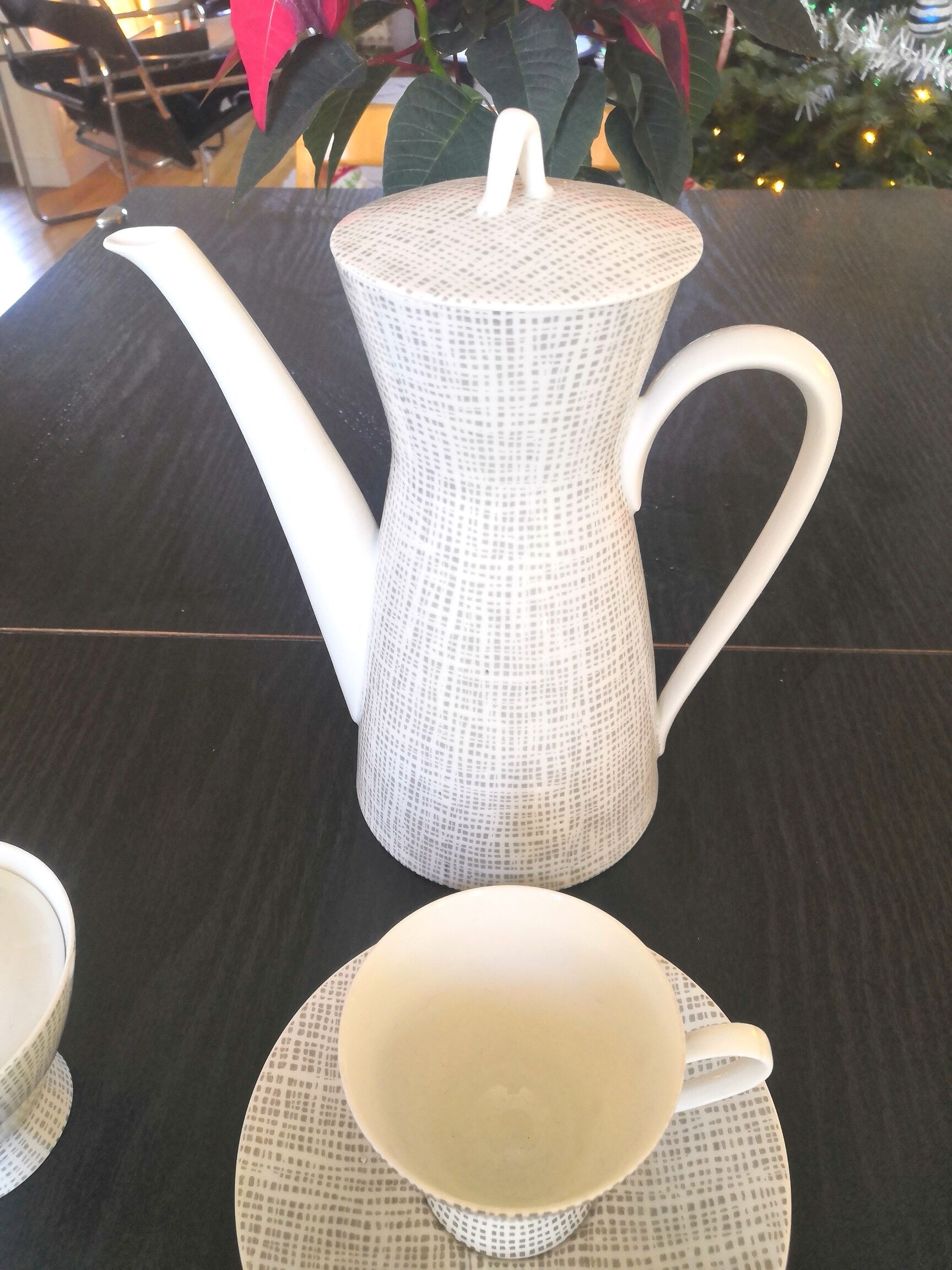 Rosenthal coffee set 2000, silk décor by Raymond Loewy and Latham design 50s