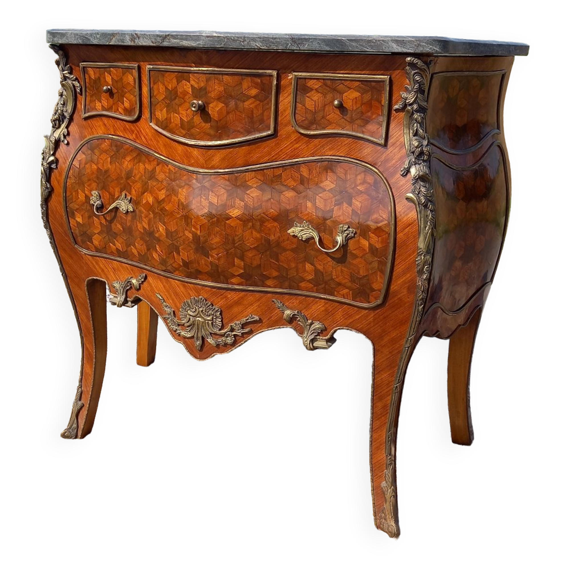 Louis XV Style Curved Chest of Drawers