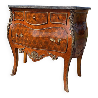 Louis XV Style Curved Chest of Drawers