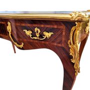 Marquetry and gilded bronze desk signed rinck in paris