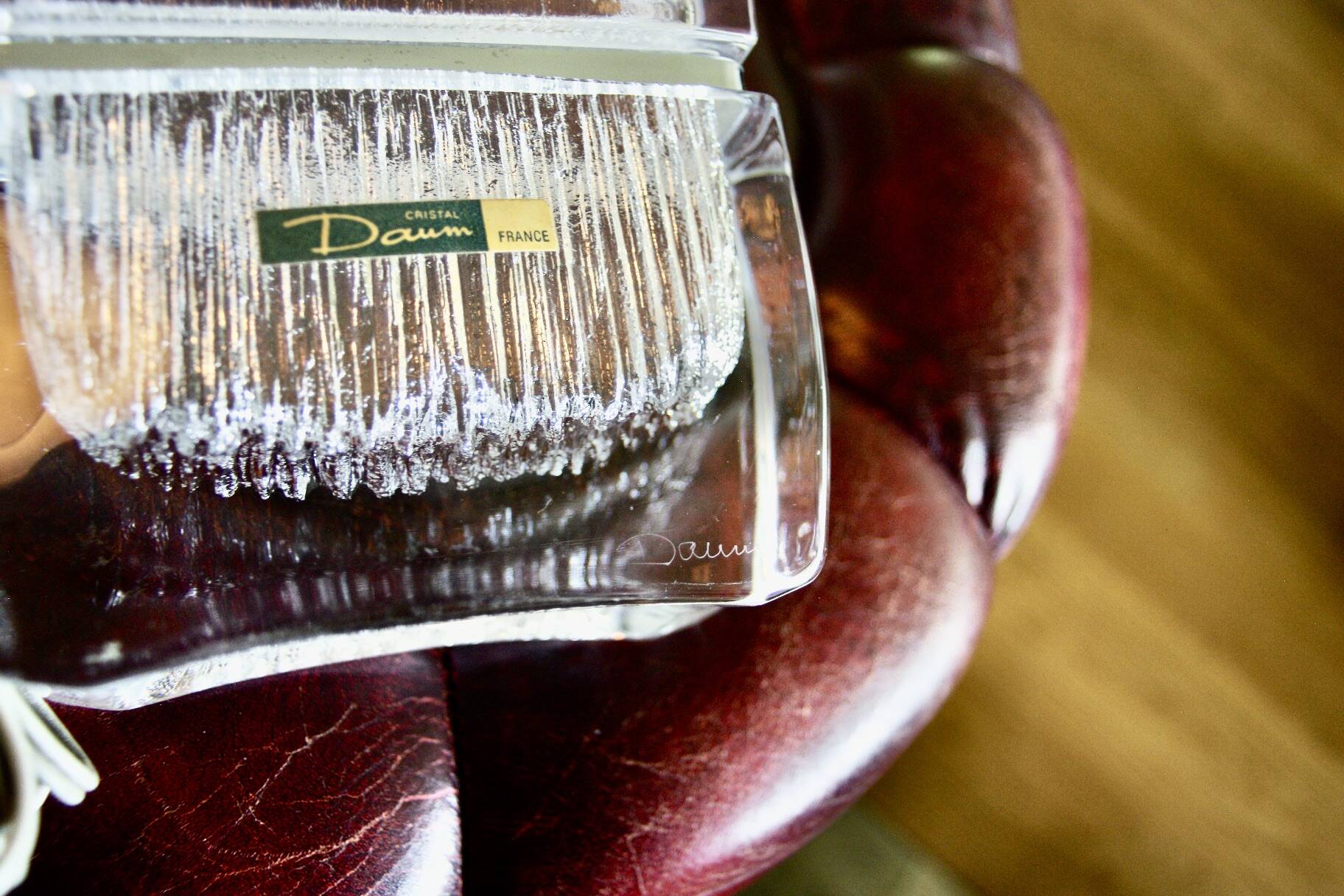 Vintage crystal lamp for the daum house in nancy 1960
