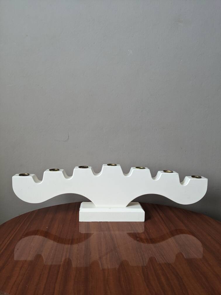 Danish wooden candle holder vintage candlestick contemporary Scandinavian design