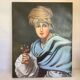 Orientalist portrait painting signed