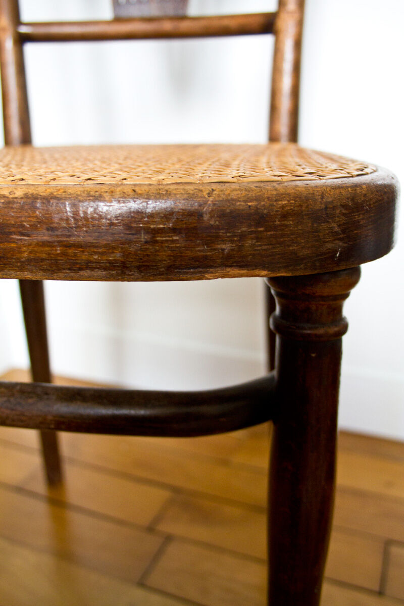Paire de chaises bistrot cannées Thonet