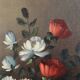Vintage Floral Still Life Painting Signed J. Rems 60x50cm
