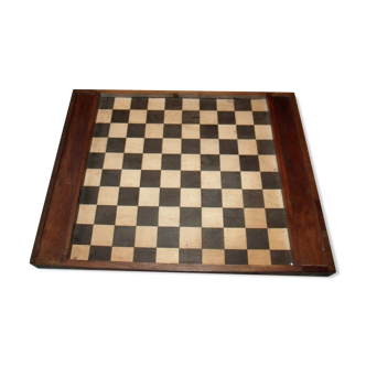 Old checkers and chess board checkerboard wood