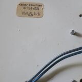 Frosted ice glass plafonnier, Kaiser Leuchten label, 1970s