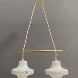 Double glass hanging lamp 1960s