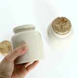 Lot de 2 pots à moutarde en grès