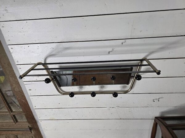 Porte manteau vintage a miroir pivotant des années 60