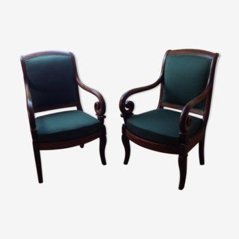 Paire de fauteuils d'époque restauration