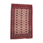 Boukhara-pakistan wool carpet adorned with 5 rows of gel 150 x 92 cm