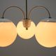 Mid-century white chandelier, Kamenický Šenov, 1970´s.