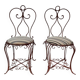 Pair of wrought iron chairs, Art Nouveau, early 20th century – France
