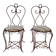 Pair of wrought iron chairs, Art Nouveau, early 20th century – France