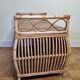 Storage box, vintage rattan bench, 80 cm
