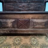 18th century walnut storage bench