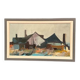 Huile sur toile originale suédoise – « Cabanes sur la côte » (Attribuée à Kai C.)