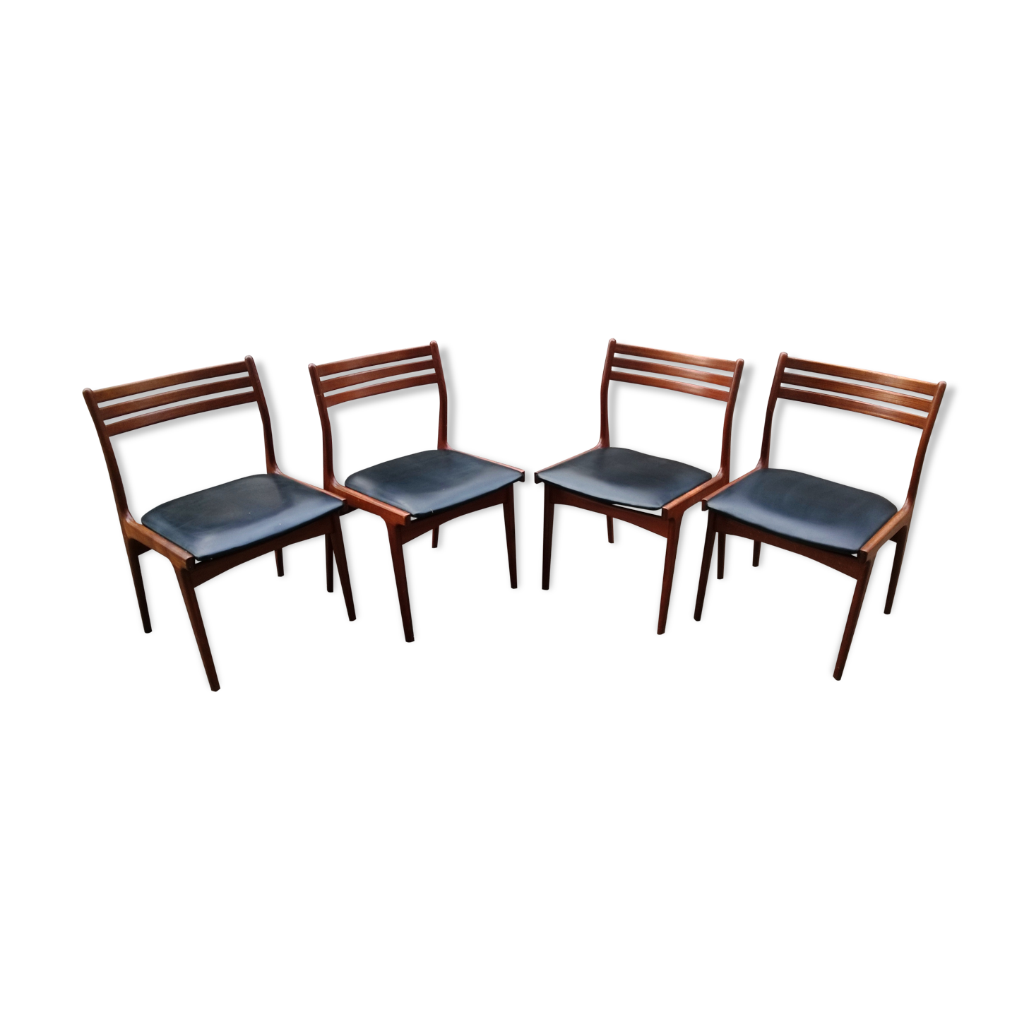 Lot de 4 chaises danoise en teck par Uldum Mobelfabrik