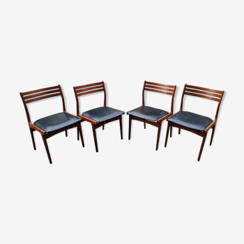 Lot of 4 Danish teak chairs by Uldum Mobelfabrik