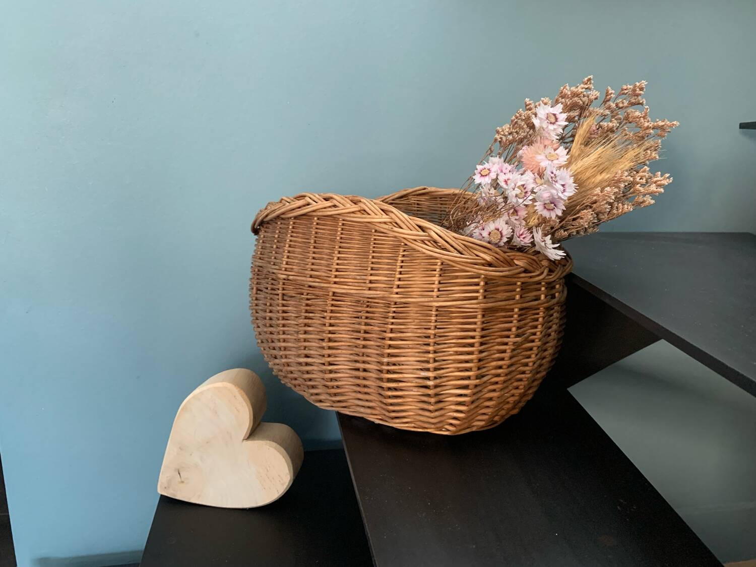 Panier en osier sans anse
