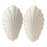 porcelain shell bowls, empty pocket