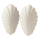 porcelain shell bowls, empty pocket