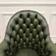 Classic English Chesterfield Director Chair Green