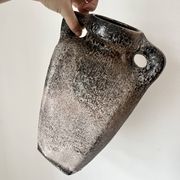 Vintage German Lava Style Grey Brown Amphora Vase, West Germany 1970s