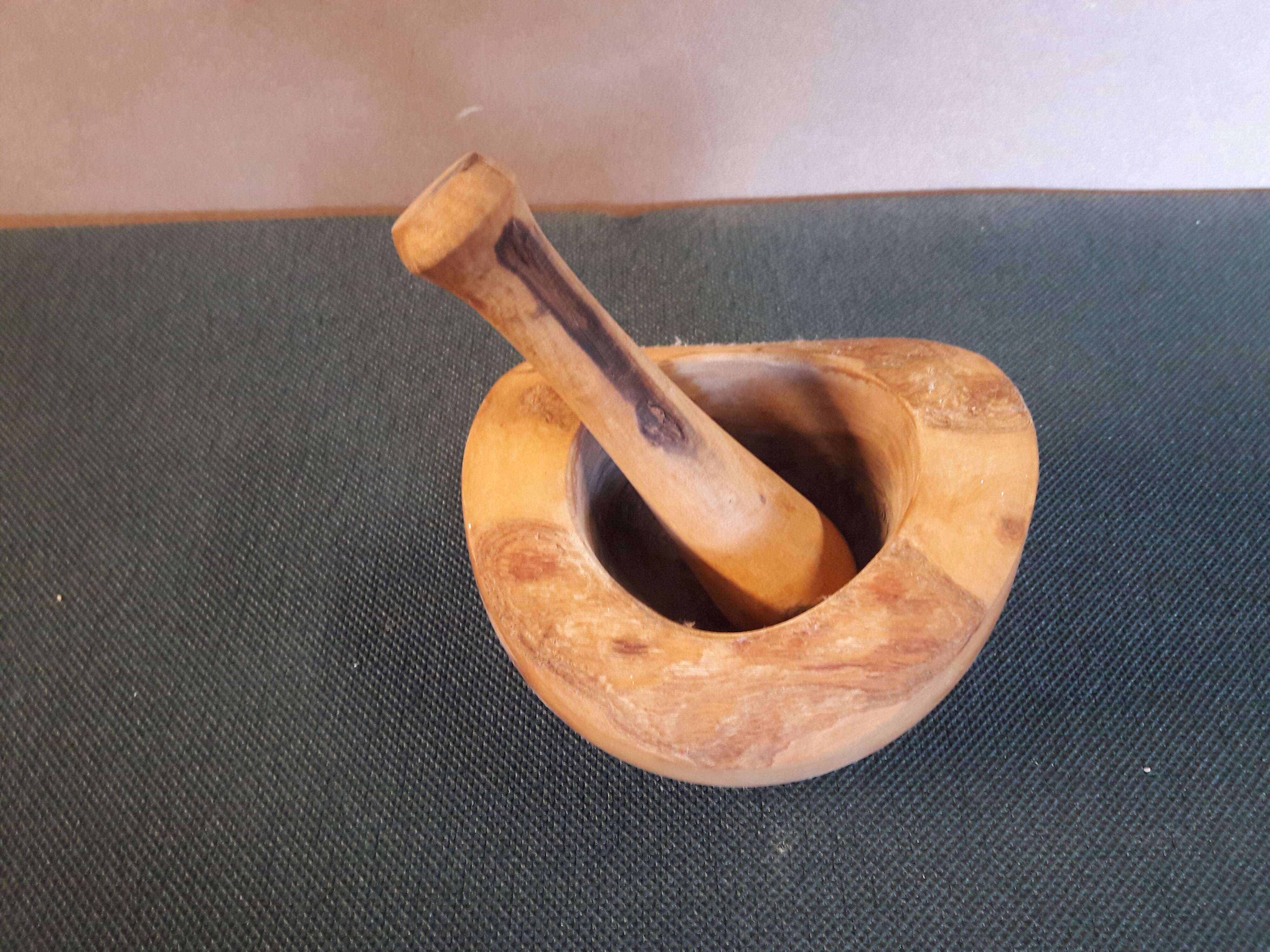Olive wood pestle