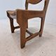 Ensemble de 6 chaises rasoir en chêne brutaliste, France, années 1960