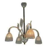 Colourless Venetian glass lustre from Murano circa 1930