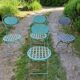 Chaises pliantes de jardin en fer forgé