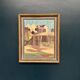 Original Swedish Oil on Panel – "Huts Behind the Trees" – Signed – Vintage & Framed – 51 × 43 cm (20.1" × 16.9")