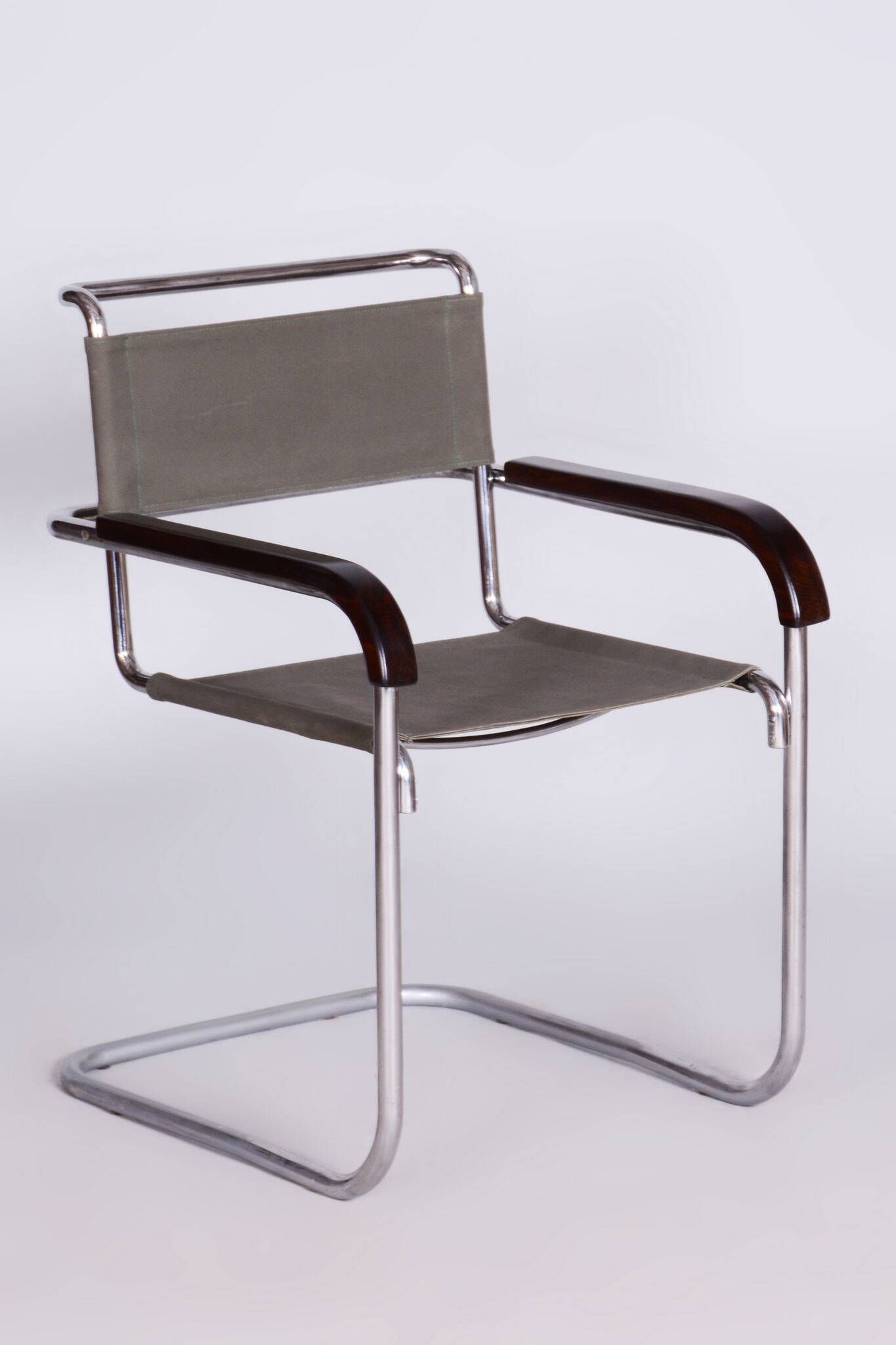 Restored Bauhaus Armchair, Thonet, Marcel Breuer, Czechia, 1930s
