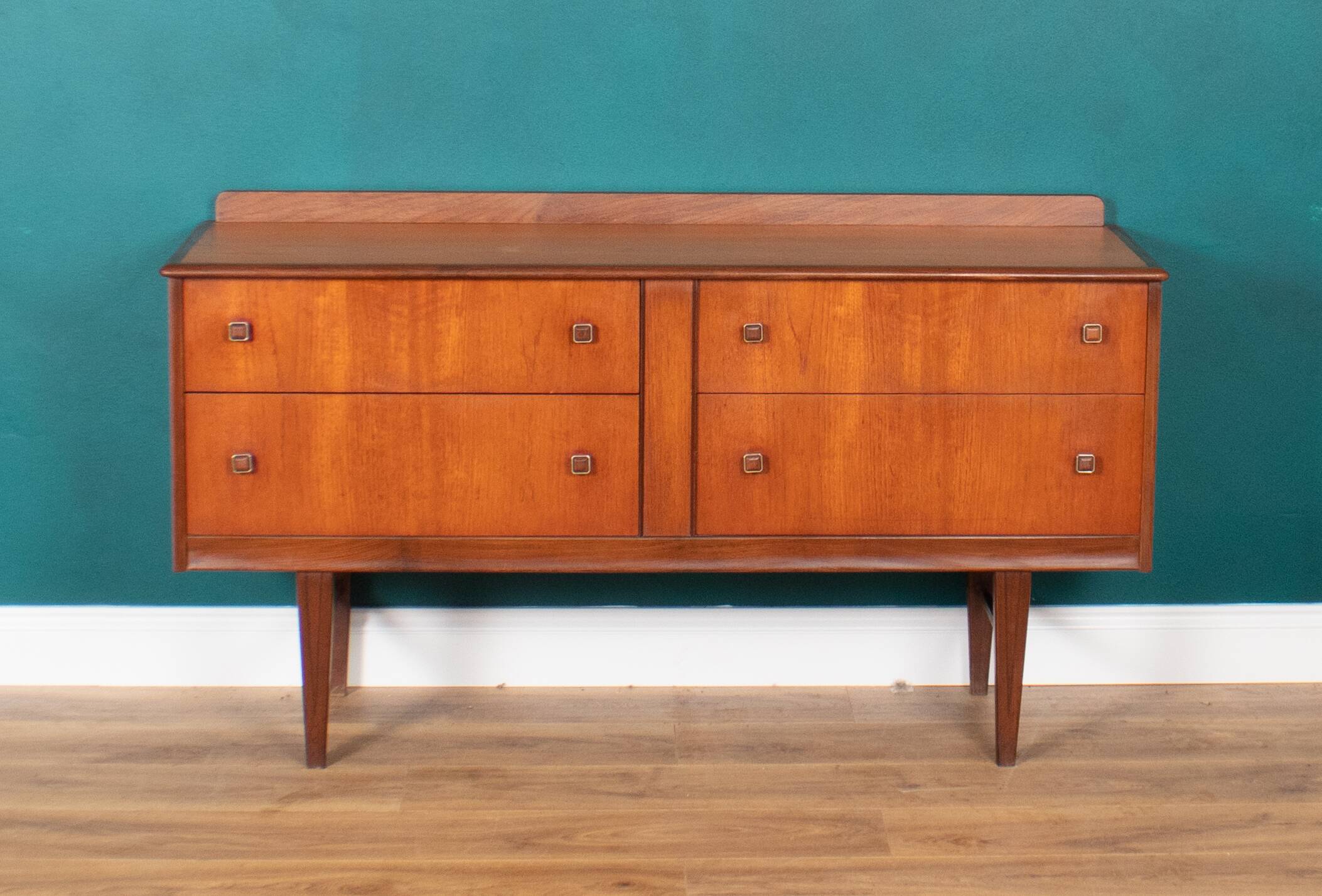 Retro Teak 1960s Homeworthy Chest Of Drawers TV Cabinet Sideboard